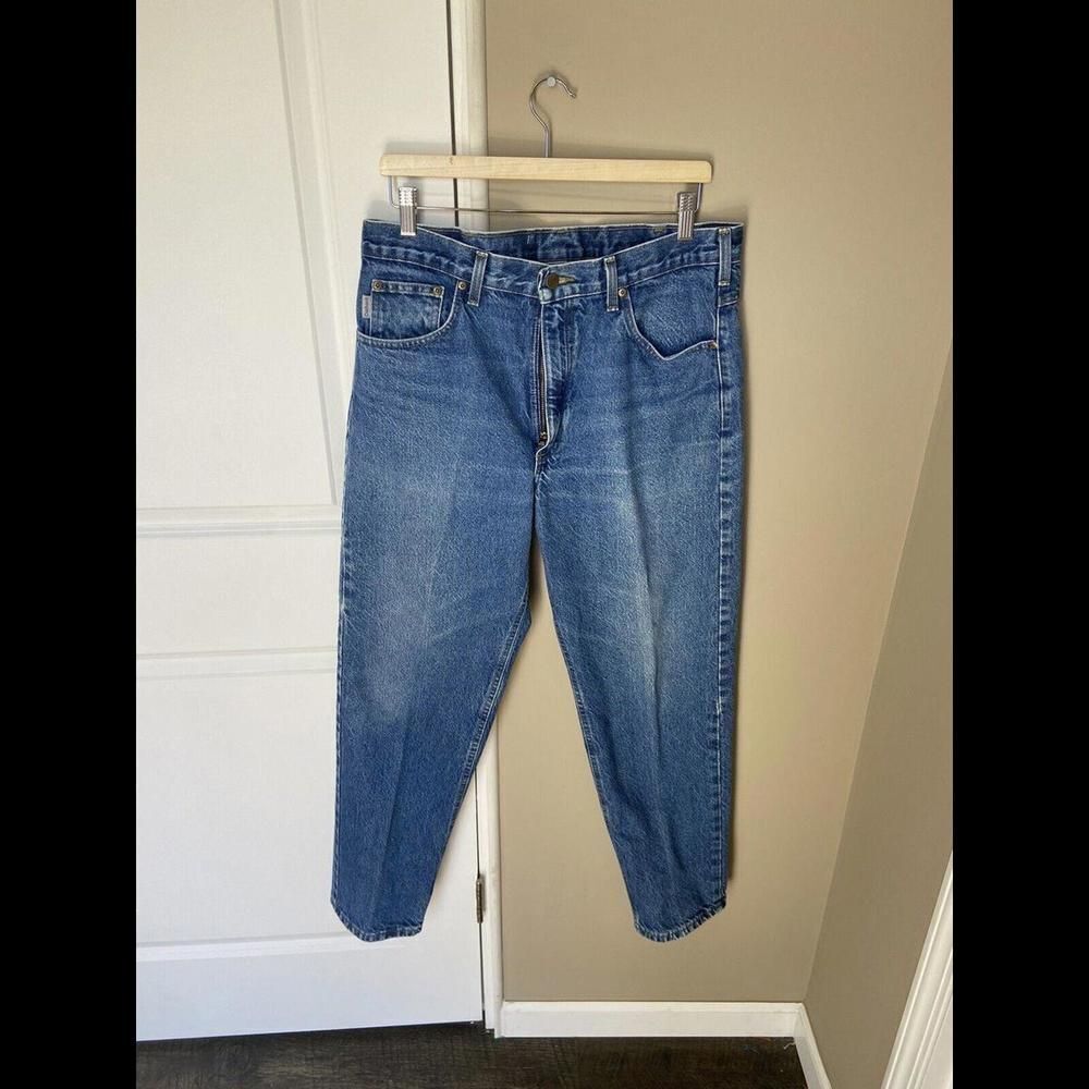 Vintage Carhartt Jeans Light Wash Waist Size 34 Denim